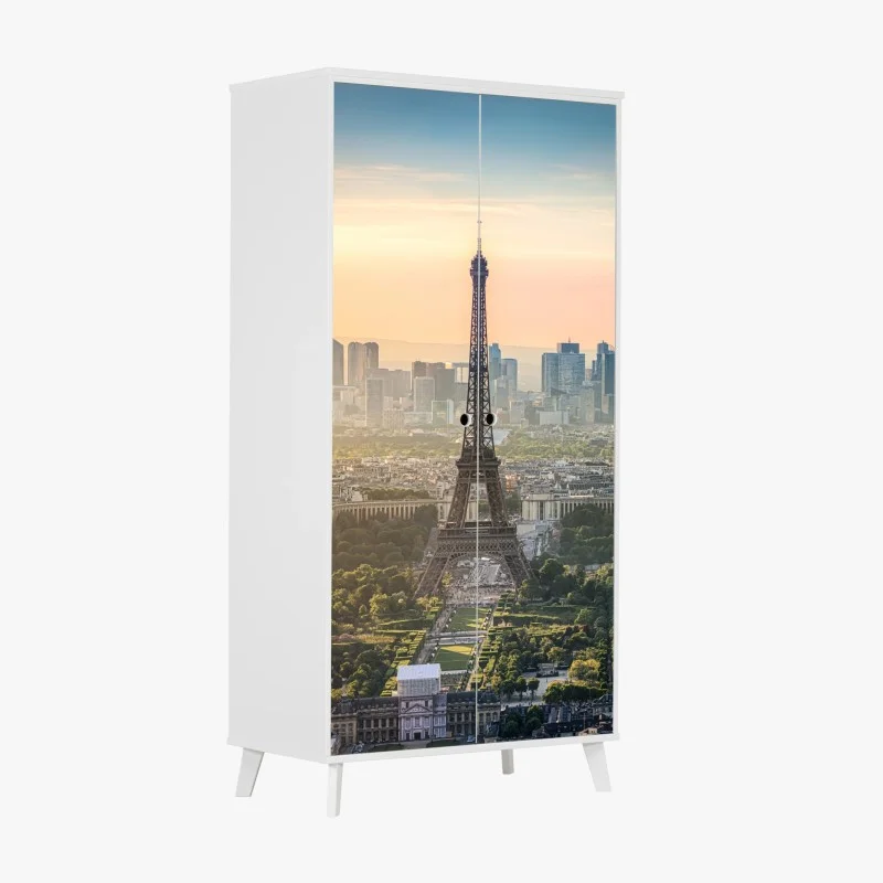 Sticker pour armoire coucher de soleil sur la Tour Eiffel, Paris – Wallnifity® Sticker pour armoire coucher de soleil sur la Tour Eiffel, Paris – Wallnifity®