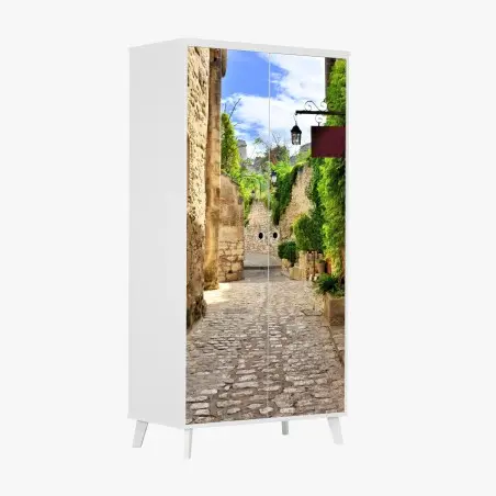 Sticker pour armoire ruelle pittoresque, Les Baux-de-Provence – Wallnifity®