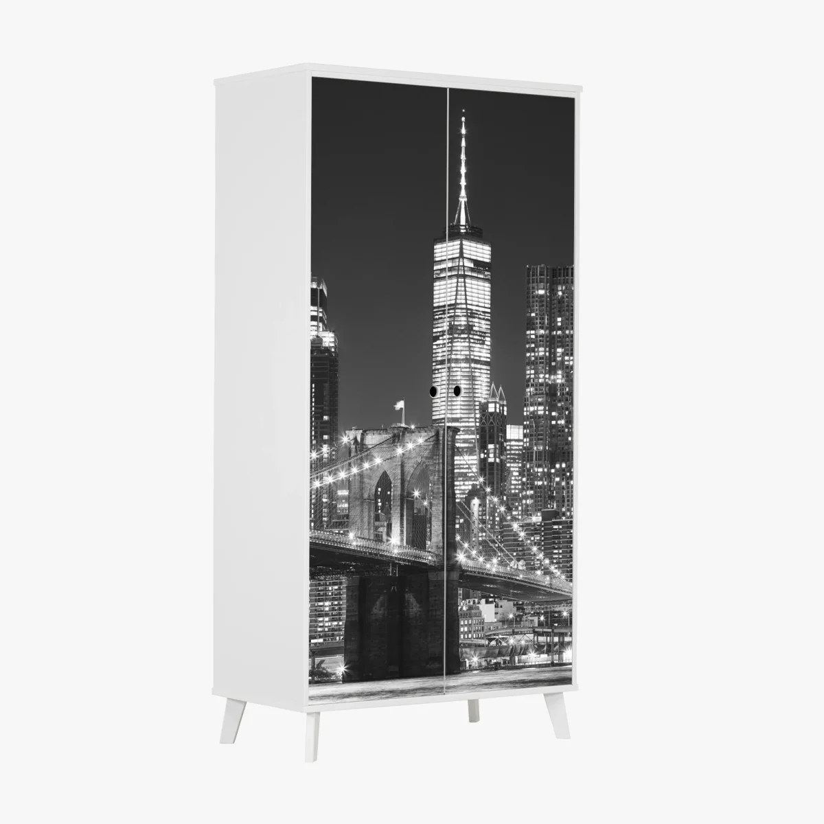 Sticker pour armoire nuit sur le pont de Brooklyn et la skyline de Manhattan – Wallnifity® Sticker pour armoire nuit sur le pont de Brooklyn et la skyline de Manhattan – Wallnifity®