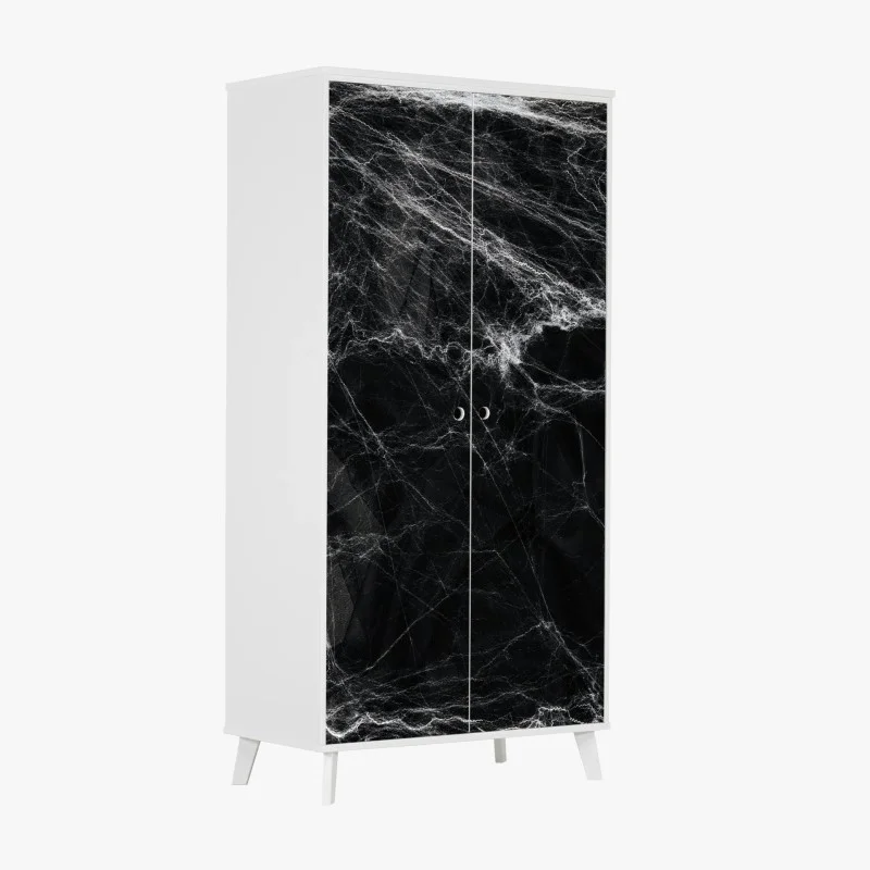 Sticker pour armoire toile d'araignée spectrale sur fond noir – Wallnifity® Sticker pour armoire toile d'araignée spectrale sur fond noir – Wallnifity®