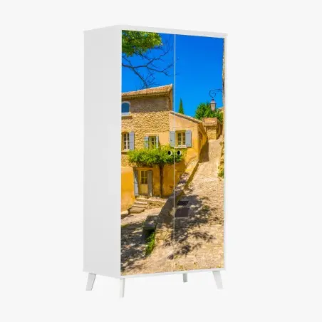 Sticker pour armoire ruelle provençale ensoleillée – Wallnifity®
