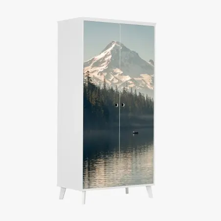 Sticker pour armoire sérénité au lac alpin – Wallnifity®