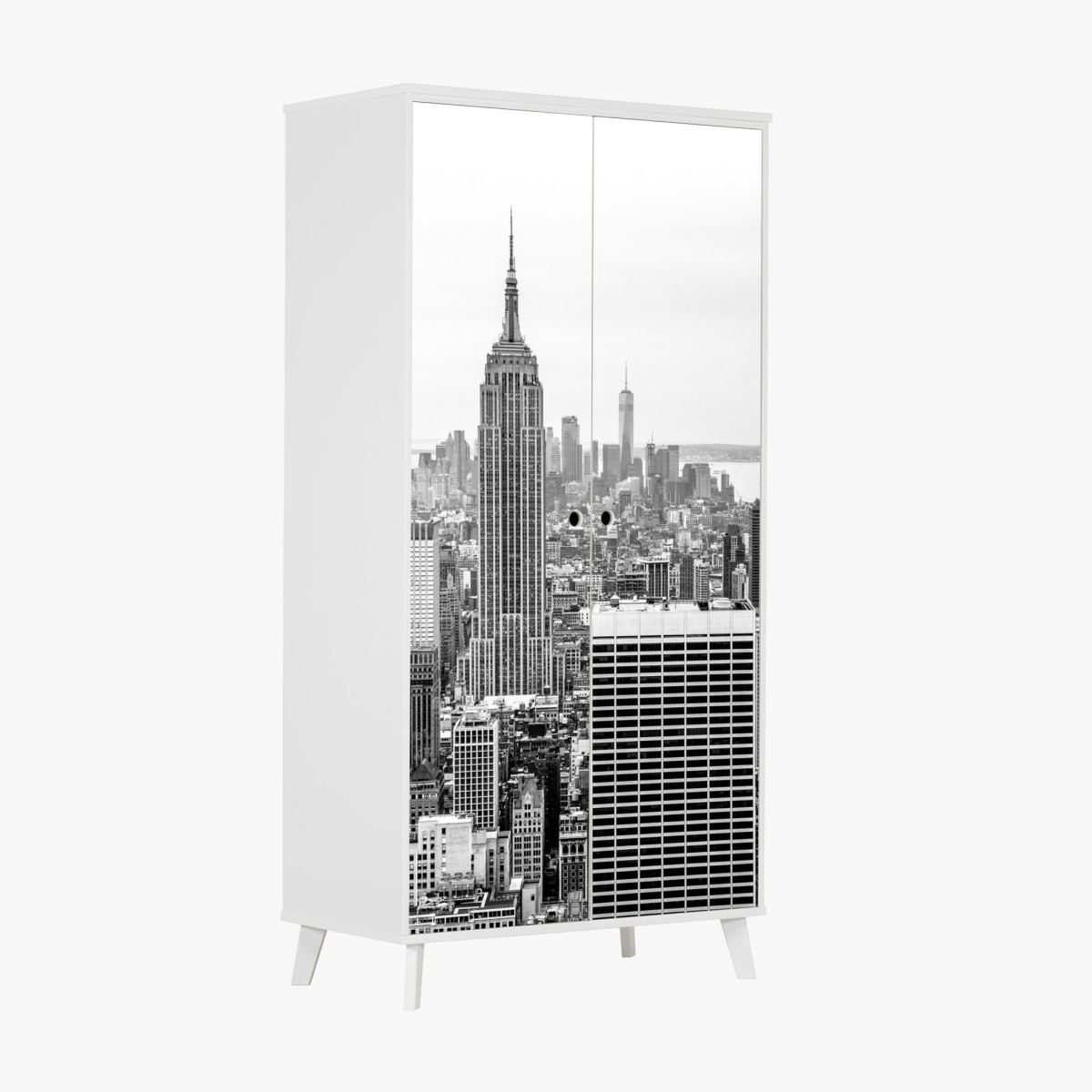 Sticker pour armoire horizon de New York dominé par l'Empire State Building – Wallnifity®