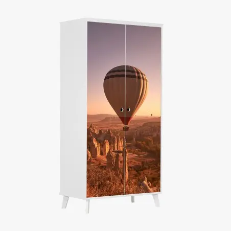 Sticker pour armoire montgolfière au-dessus de la Cappadoce au lever du soleil – Wallnifity®
