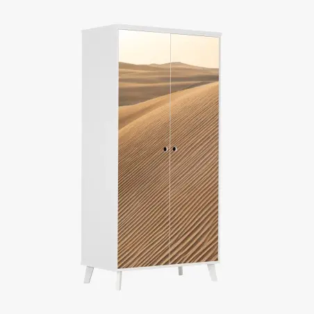 Sticker pour armoire vagues de sable dorées – Wallnifity®