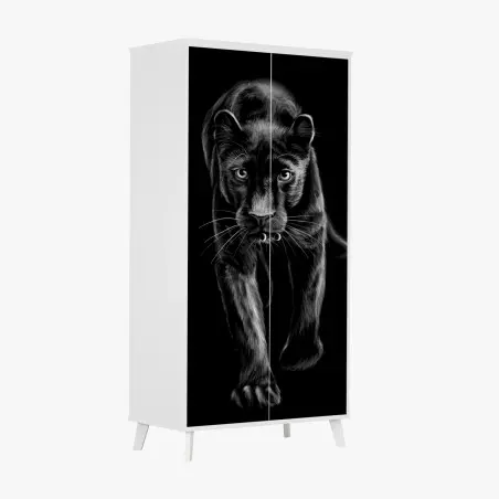 Sticker pour armoire panthère noire en marche – Wallnifity®