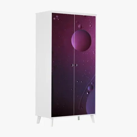 Sticker pour armoire rêve cosmique en violet – Wallnifity®