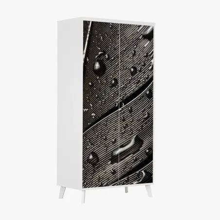 Sticker pour armoire plume perlée en gros plan – Wallnifity®