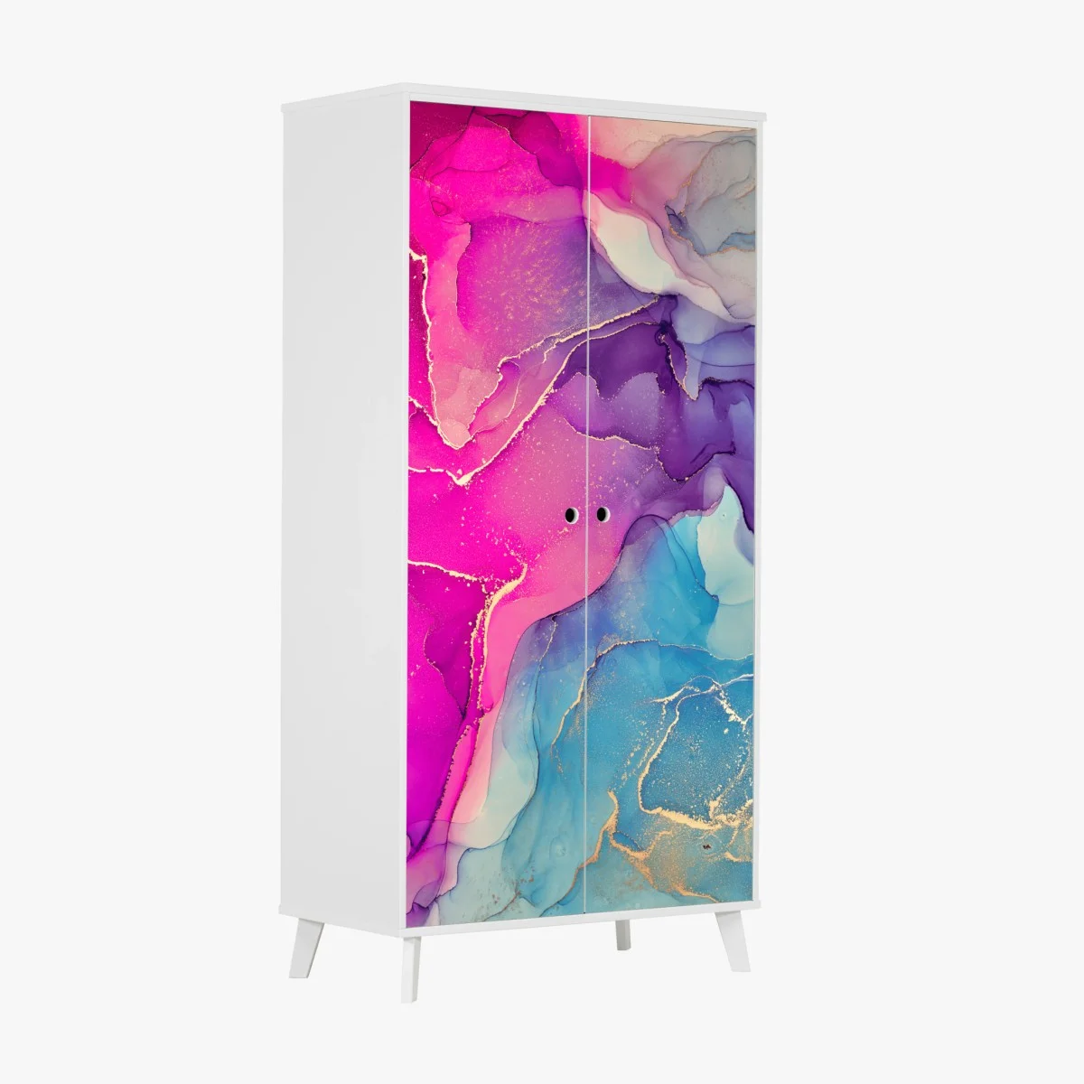 Sticker pour armoire éclats marbrés fuchsia et turquoise – Wallnifity® Sticker pour armoire éclats marbrés fuchsia et turquoise – Wallnifity®