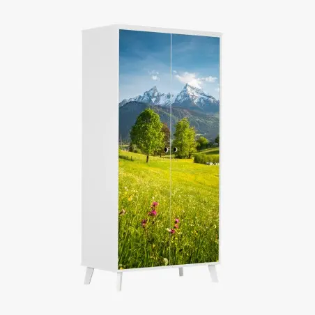 Sticker pour armoire évasion alpine printanière – Wallnifity®