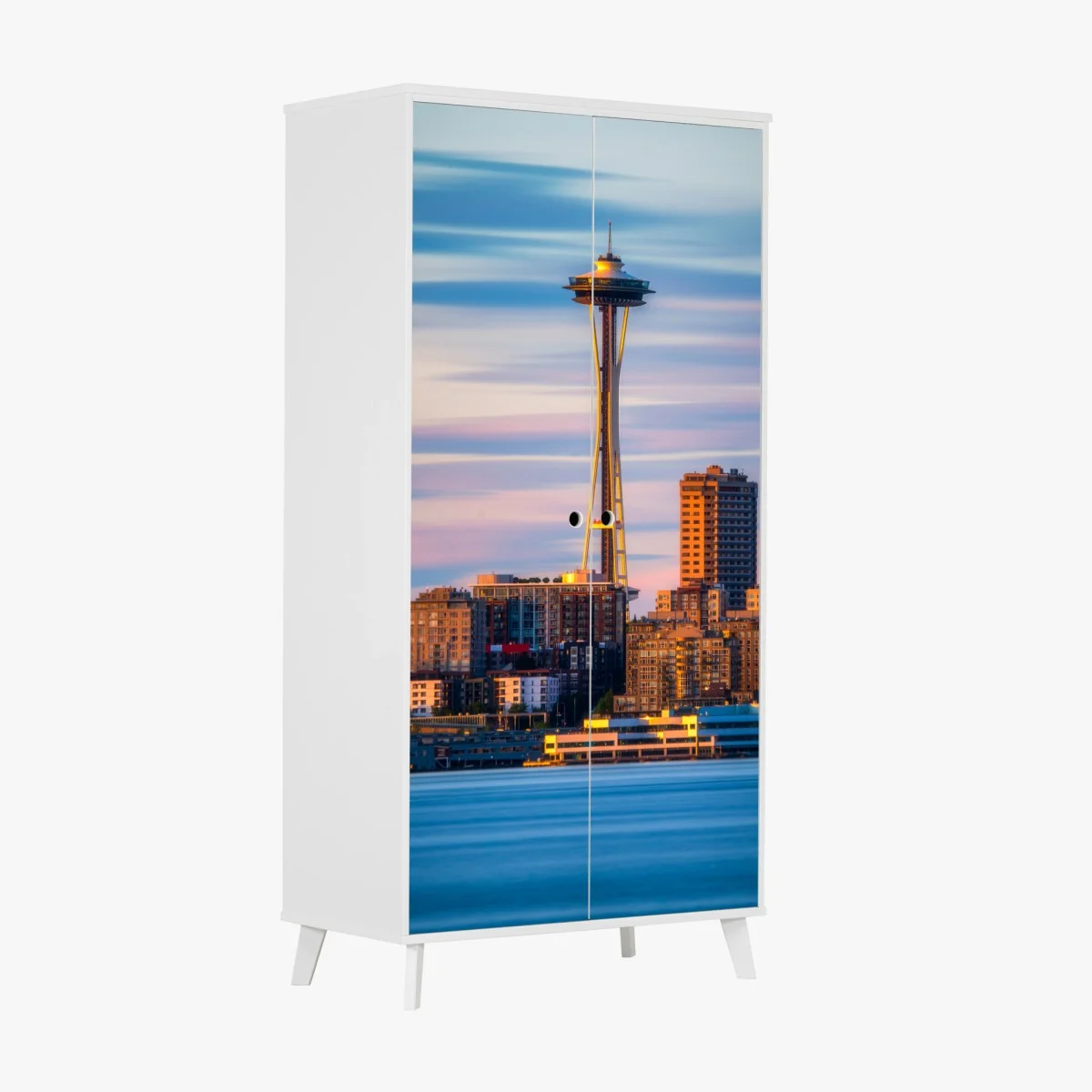 Sticker pour armoire vue emblématique de la Space Needle à Seattle – Wallnifity® Sticker pour armoire vue emblématique de la Space Needle à Seattle – Wallnifity®