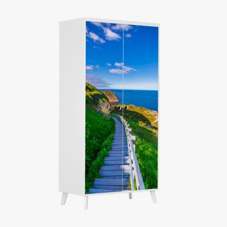 Sticker pour armoire sentier côtier au bord de l'océan – Wallnifity®