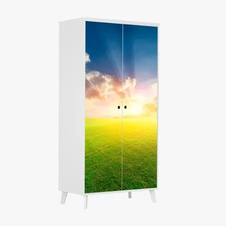 Sticker pour armoire prairie au soleil couchant – Wallnifity®