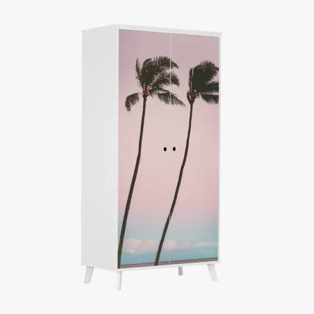 Sticker pour armoire duo de palmiers au crépuscule – Wallnifity®
