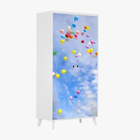 Sticker pour armoire volée de ballons colorés – Wallnifity®