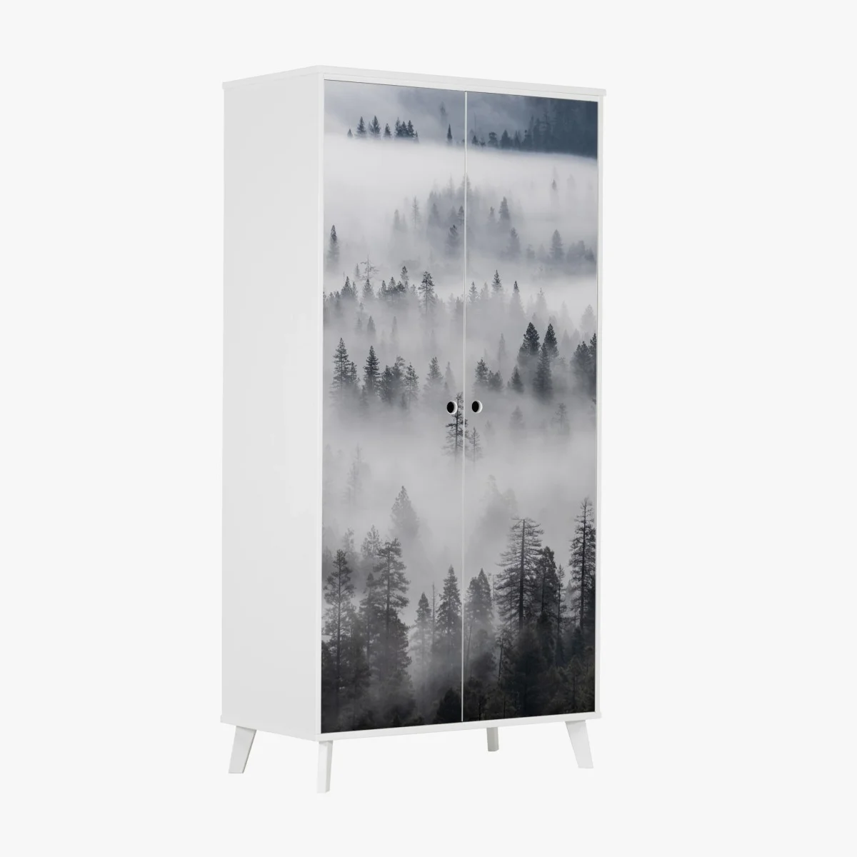Sticker pour armoire forêt de pins enveloppée de brume – Wallnifity® Sticker pour armoire forêt de pins enveloppée de brume – Wallnifity®