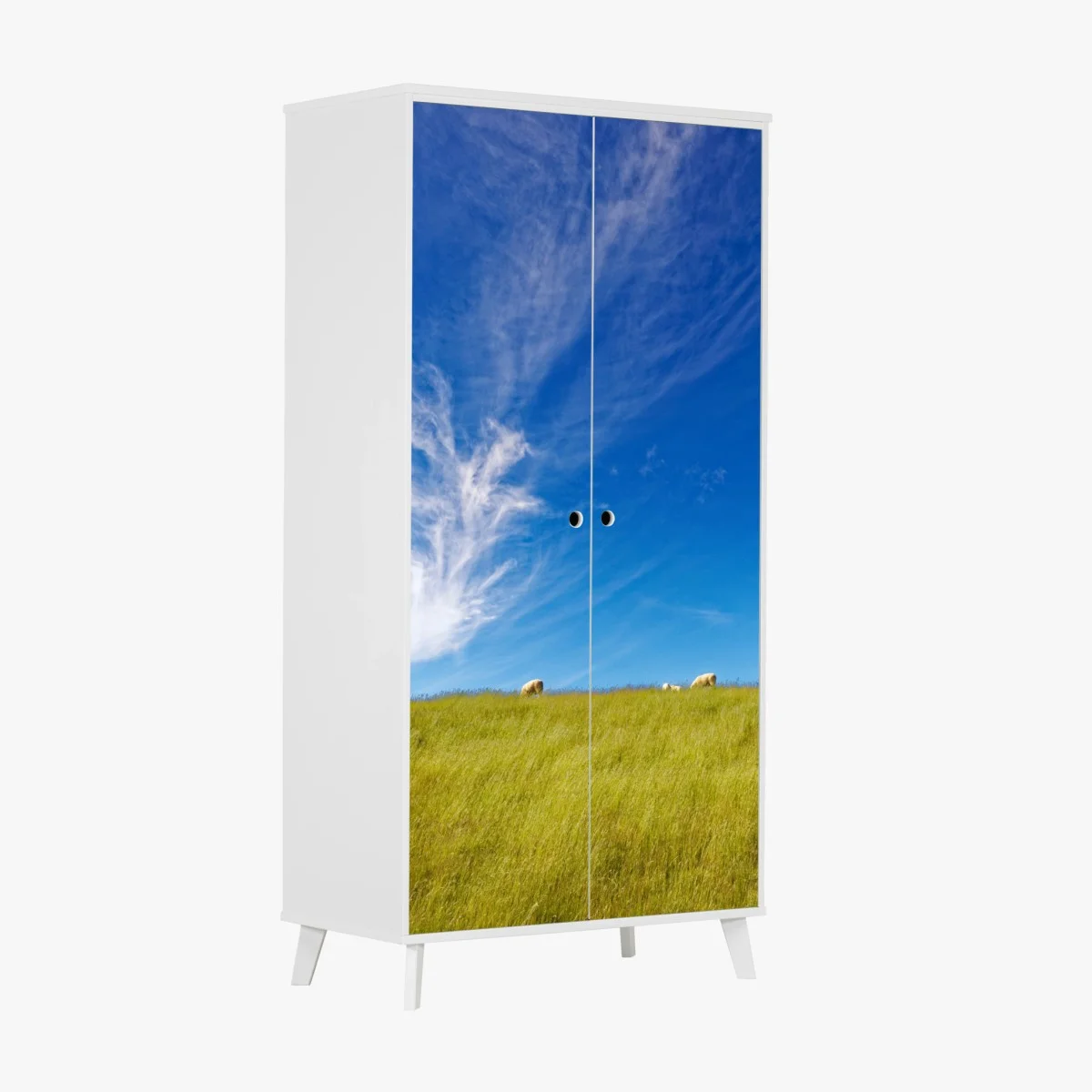Sticker pour armoire paysage pastoral sous ciel d'azur – Wallnifity® Sticker pour armoire paysage pastoral sous ciel d'azur – Wallnifity®