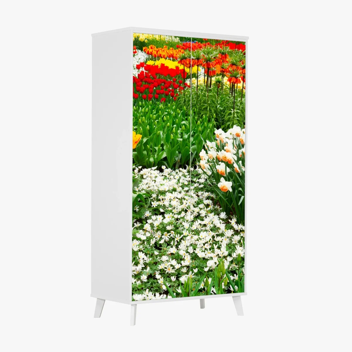 Sticker pour armoire champ floral printanier aux couleurs vives – Wallnifity® Sticker pour armoire champ floral printanier aux couleurs vives – Wallnifity®