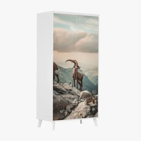 Sticker pour armoire majesté du bouquetin alpin – Wallnifity®