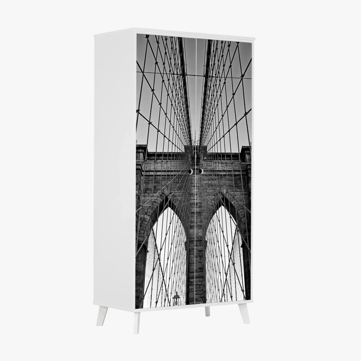Sticker pour armoire perspective du pont de Brooklyn en noir et blanc – Wallnifity® Sticker pour armoire perspective du pont de Brooklyn en noir et blanc – Wallnifity®