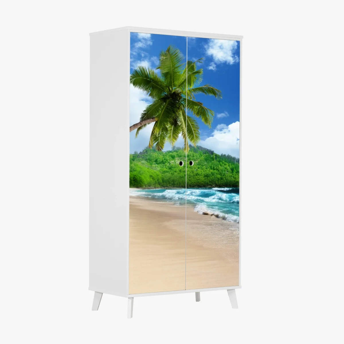 Sticker pour armoire évasion tropicale à Mahé, Seychelles – Wallnifity® Sticker pour armoire évasion tropicale à Mahé, Seychelles – Wallnifity®