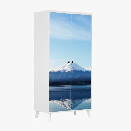 Sticker pour armoire reflet majestueux du Mont Fuji – Wallnifity®