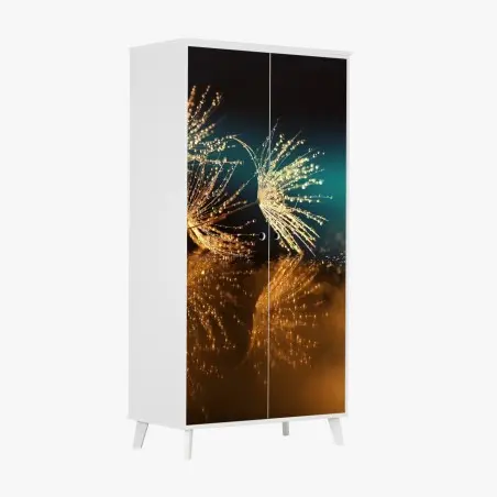 Sticker pour armoire pissenlits en rosée dorée – Wallnifity®