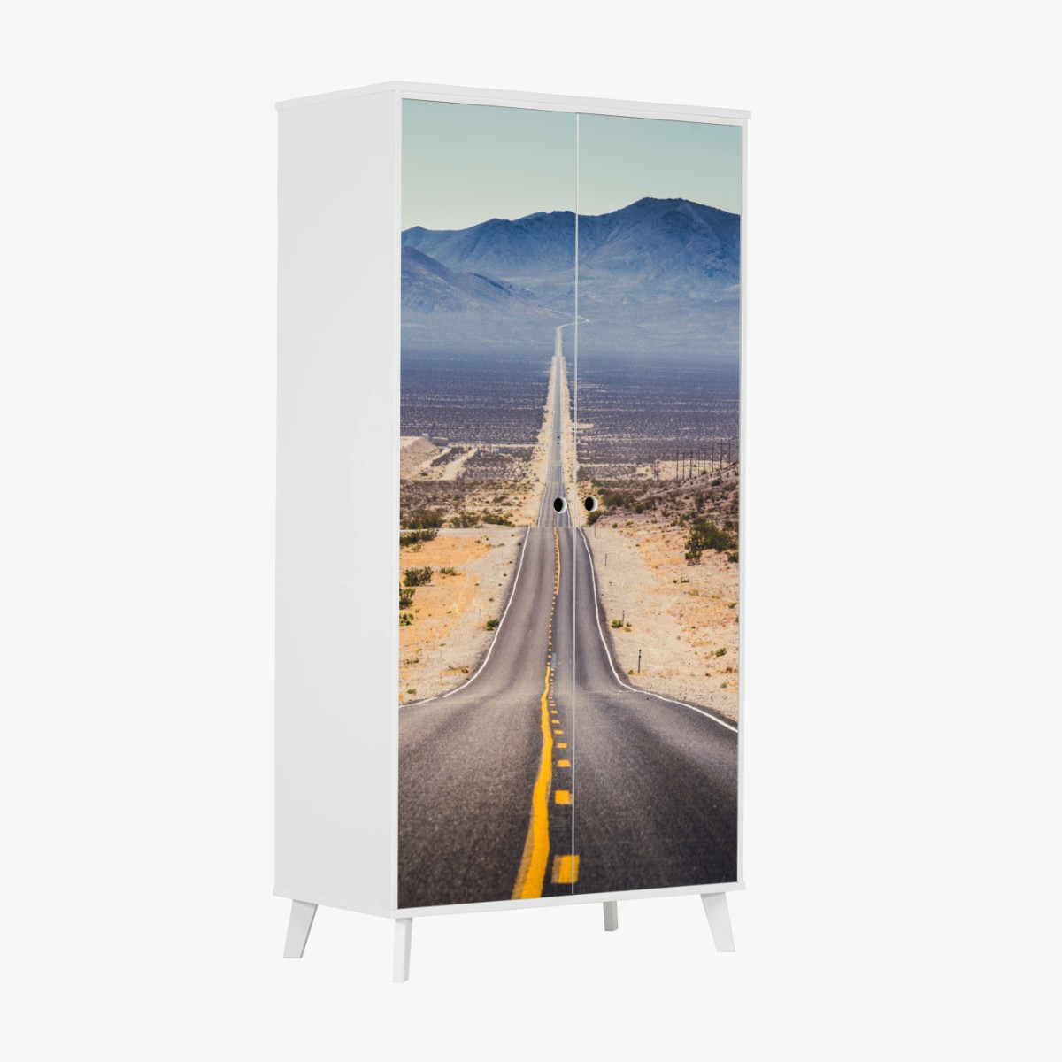 Sticker pour armoire route infinie vers l'horizon désertique – Wallnifity®