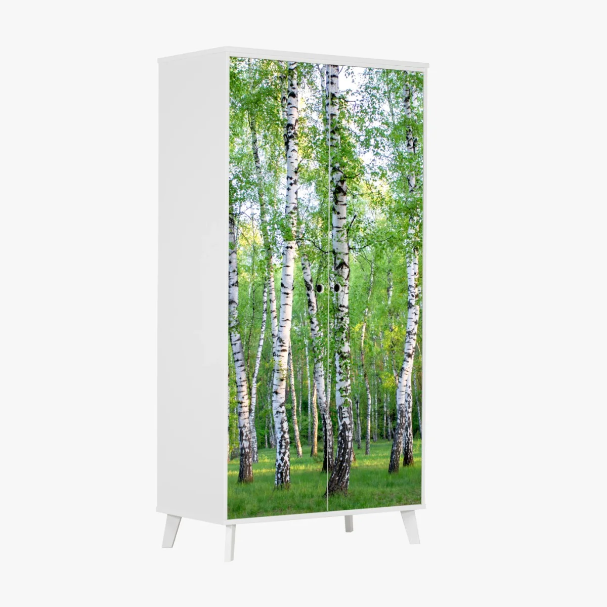Sticker pour armoire forêt de bouleaux en été – Wallnifity® Sticker pour armoire forêt de bouleaux en été – Wallnifity®