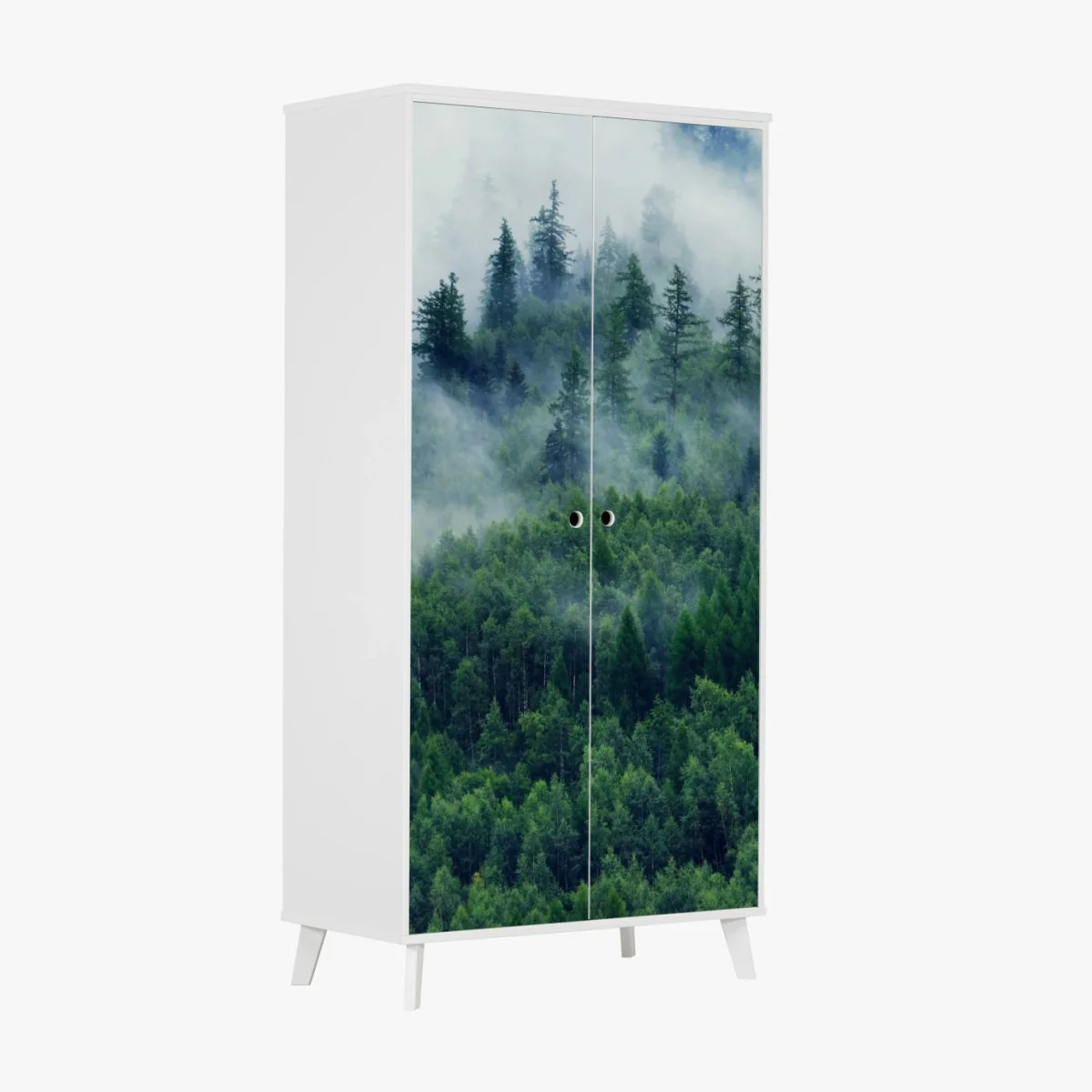 Sticker pour armoire forêt embrumée aux nuances de vert – Wallnifity® Sticker pour armoire forêt embrumée aux nuances de vert – Wallnifity®