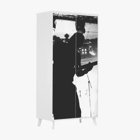 Sticker pour armoire silhouette de guitariste en concert – Wallnifity®