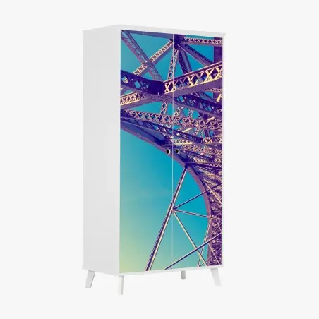 Sticker pour armoire structure métallique en perspective pour décoration murale – Wallnifity®