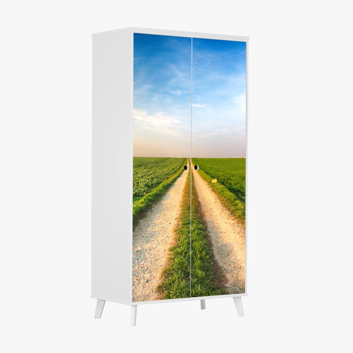 Sticker pour armoire chemin rural vers l'horizon – Wallnifity®