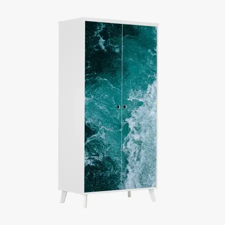 Sticker pour armoire symphonie d'écume et d'azur – Wallnifity®