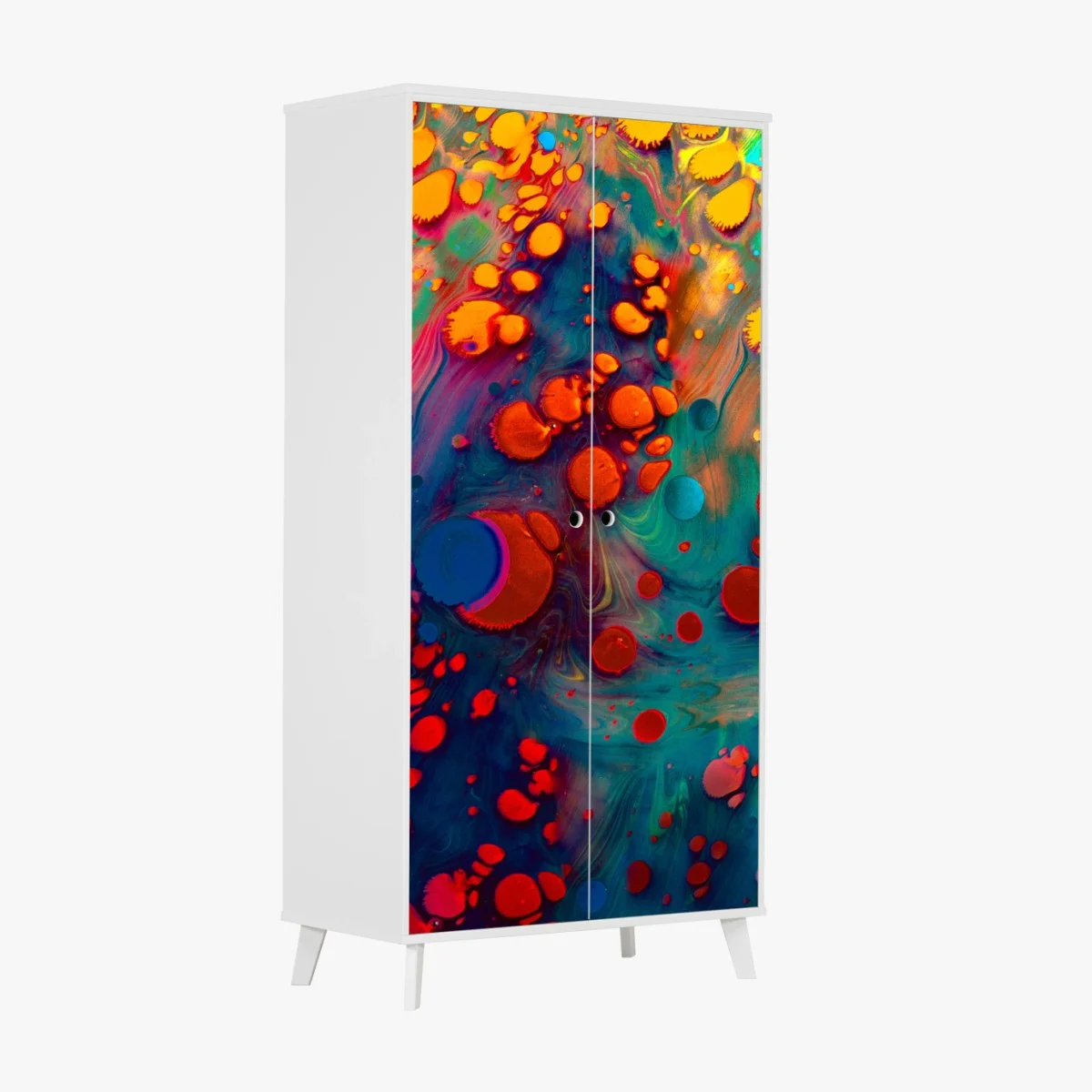 Sticker pour armoire marbrures cosmiques colorées – Wallnifity® Sticker pour armoire marbrures cosmiques colorées – Wallnifity®