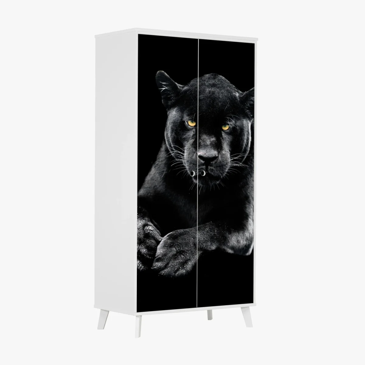 Sticker pour armoire regard perçant du jaguar noir – Wallnifity® Sticker pour armoire regard perçant du jaguar noir – Wallnifity®