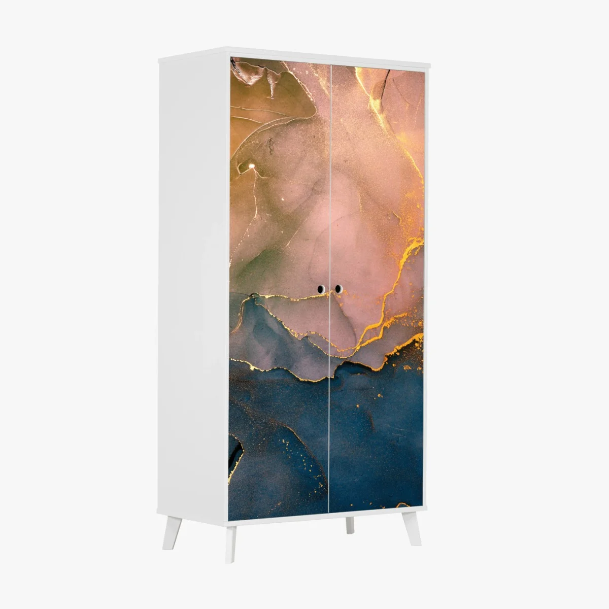 Sticker pour armoire mouvement d'encre et d'or – Wallnifity® Sticker pour armoire mouvement d'encre et d'or – Wallnifity®