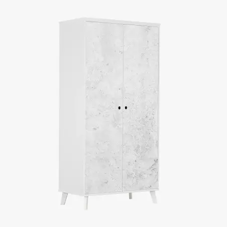 Sticker pour armoire fond béton gris minimaliste – Wallnifity®