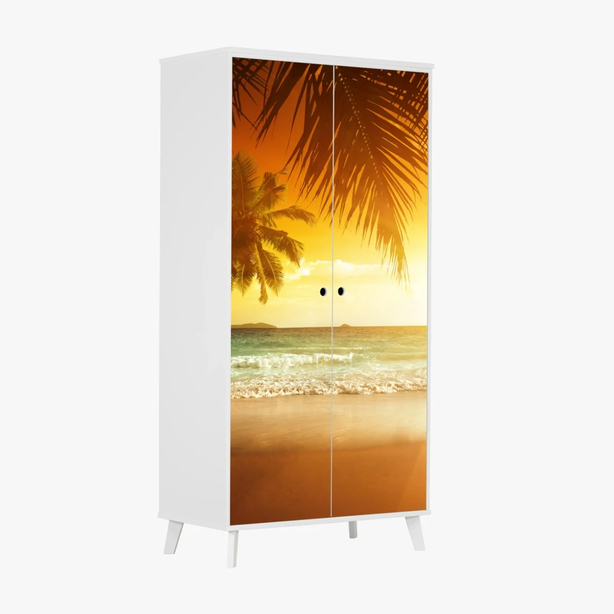 Sticker pour armoire coucher de soleil tropical sur la mer des Caraïbes – Wallnifity® Sticker pour armoire coucher de soleil tropical sur la mer des Caraïbes – Wallnifity®