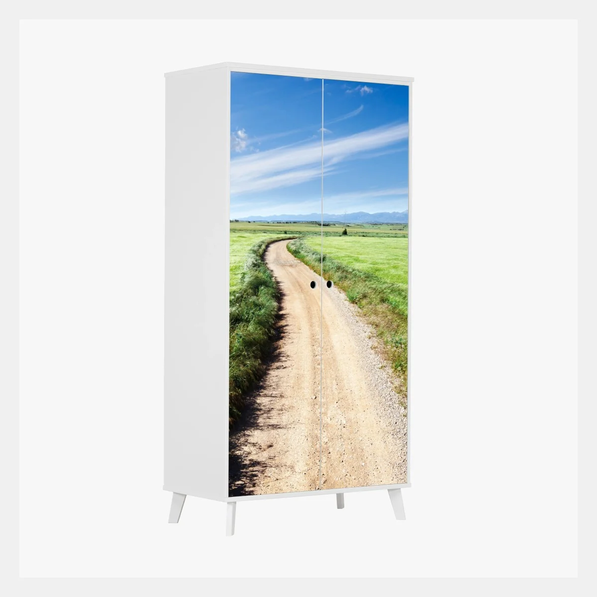 Sticker pour armoire chemin campagnard sous ciel bleu – Wallnifity® Sticker pour armoire chemin campagnard sous ciel bleu – Wallnifity®