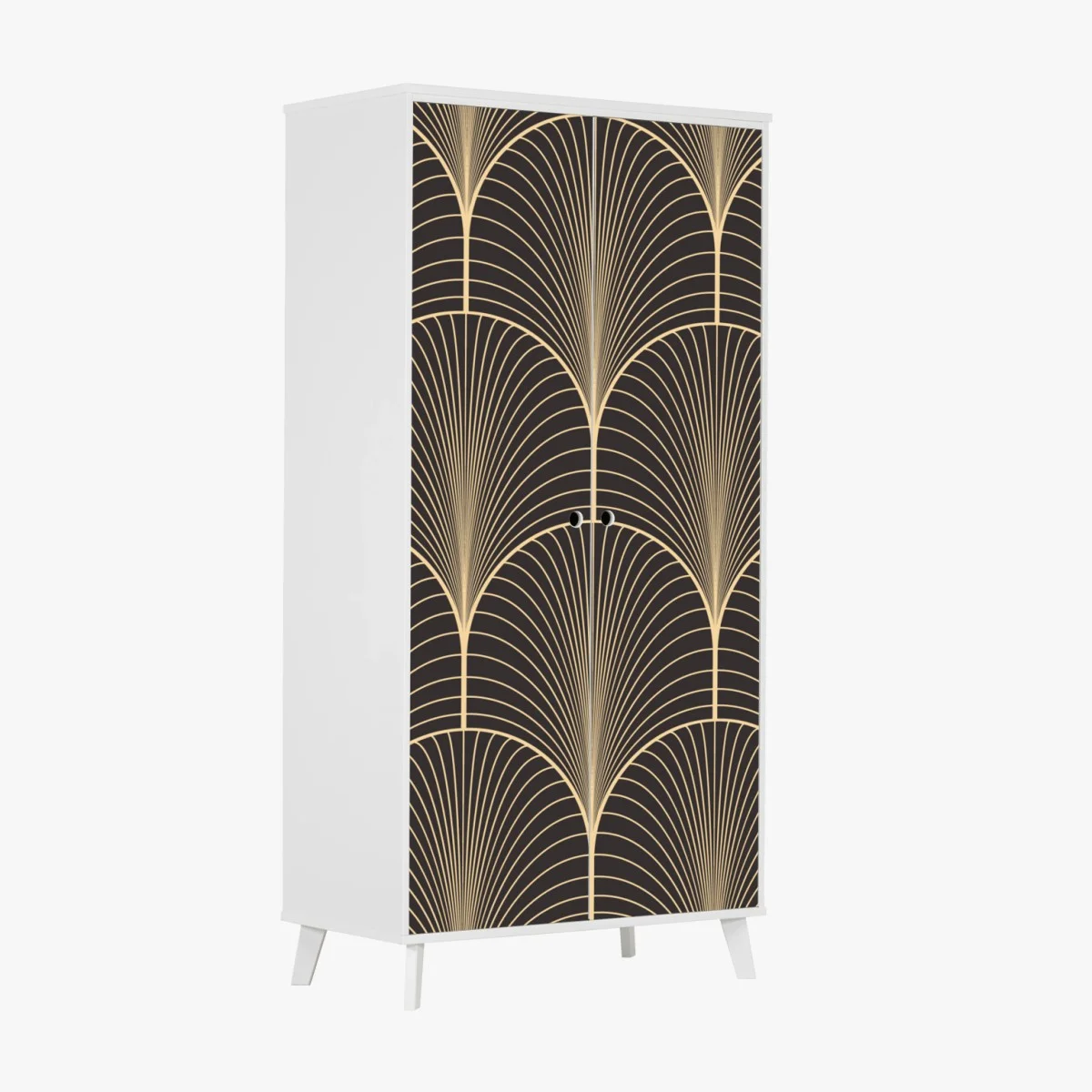 Sticker pour armoire motif art déco doré sur fond noir – Wallnifity® Sticker pour armoire motif art déco doré sur fond noir – Wallnifity®