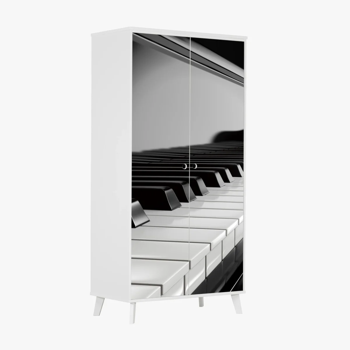 Sticker pour armoire élégance du piano en noir et blanc – Wallnifity® Sticker pour armoire élégance du piano en noir et blanc – Wallnifity®