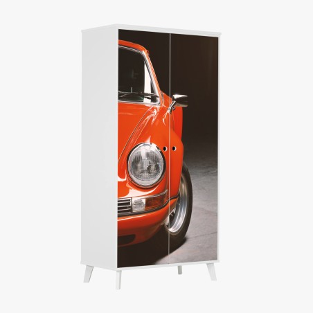 Sticker pour armoire voiture de sport vintage rouge des années 70 – Wallnifity®