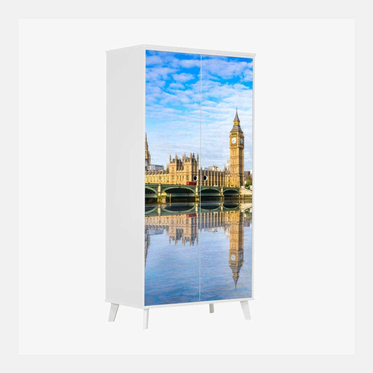 Sticker pour armoire reflets matinaux de Big Ben et du Palais de Westminster à Londres sur la Tamise – Wallnifity® Sticker pour armoire reflets matinaux de Big Ben et du Palais de Westminster à Londres sur la Tamise – Wallnifity®