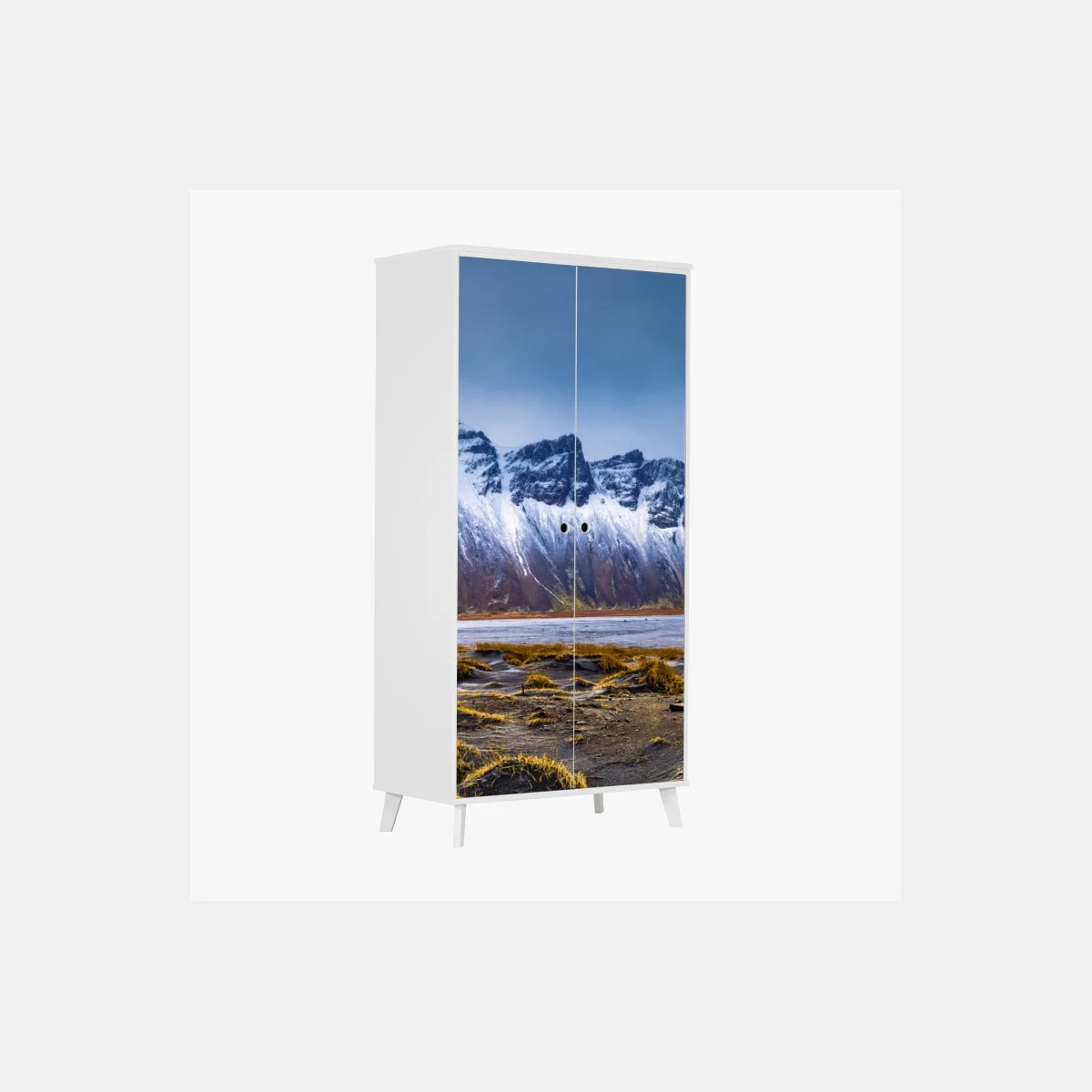 Sticker pour armoire paysage épique de Vestrahorn et Stokksnes – Wallnifity® Sticker pour armoire paysage épique de Vestrahorn et Stokksnes – Wallnifity®