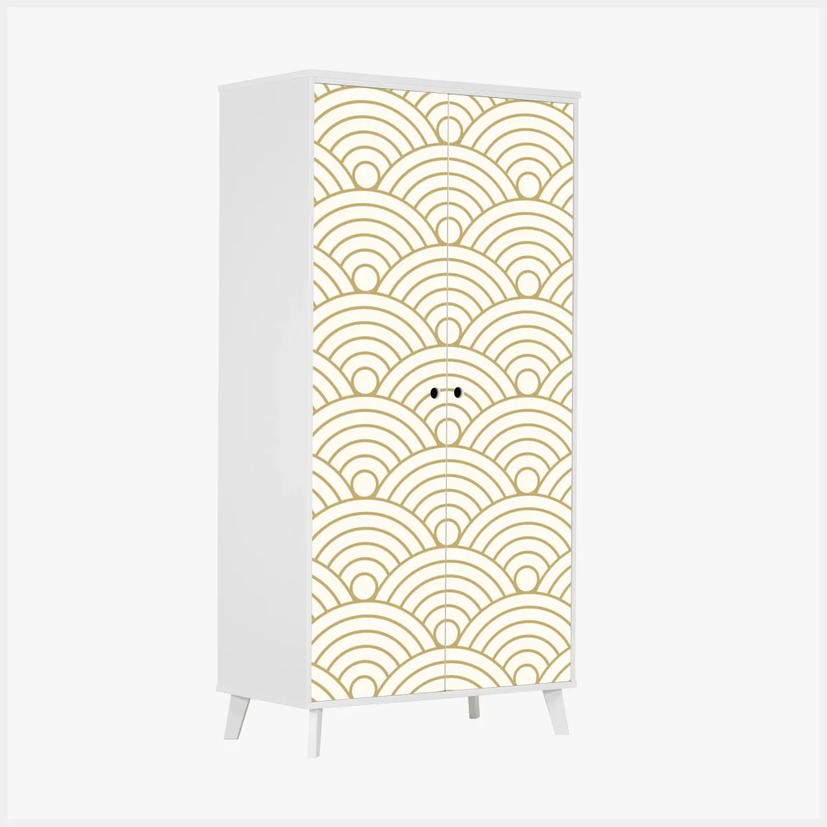 Sticker pour armoire motif de vagues japonaises dorées – Wallnifity® Sticker pour armoire motif de vagues japonaises dorées – Wallnifity®