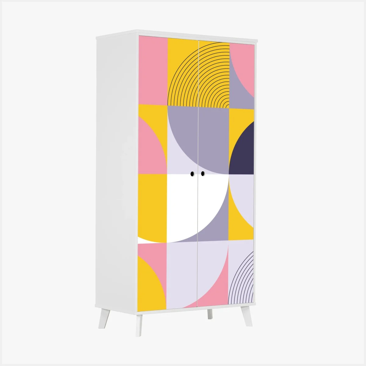 Sticker pour armoire composition géométrique pastel et solaire – Wallnifity® Sticker pour armoire composition géométrique pastel et solaire – Wallnifity®
