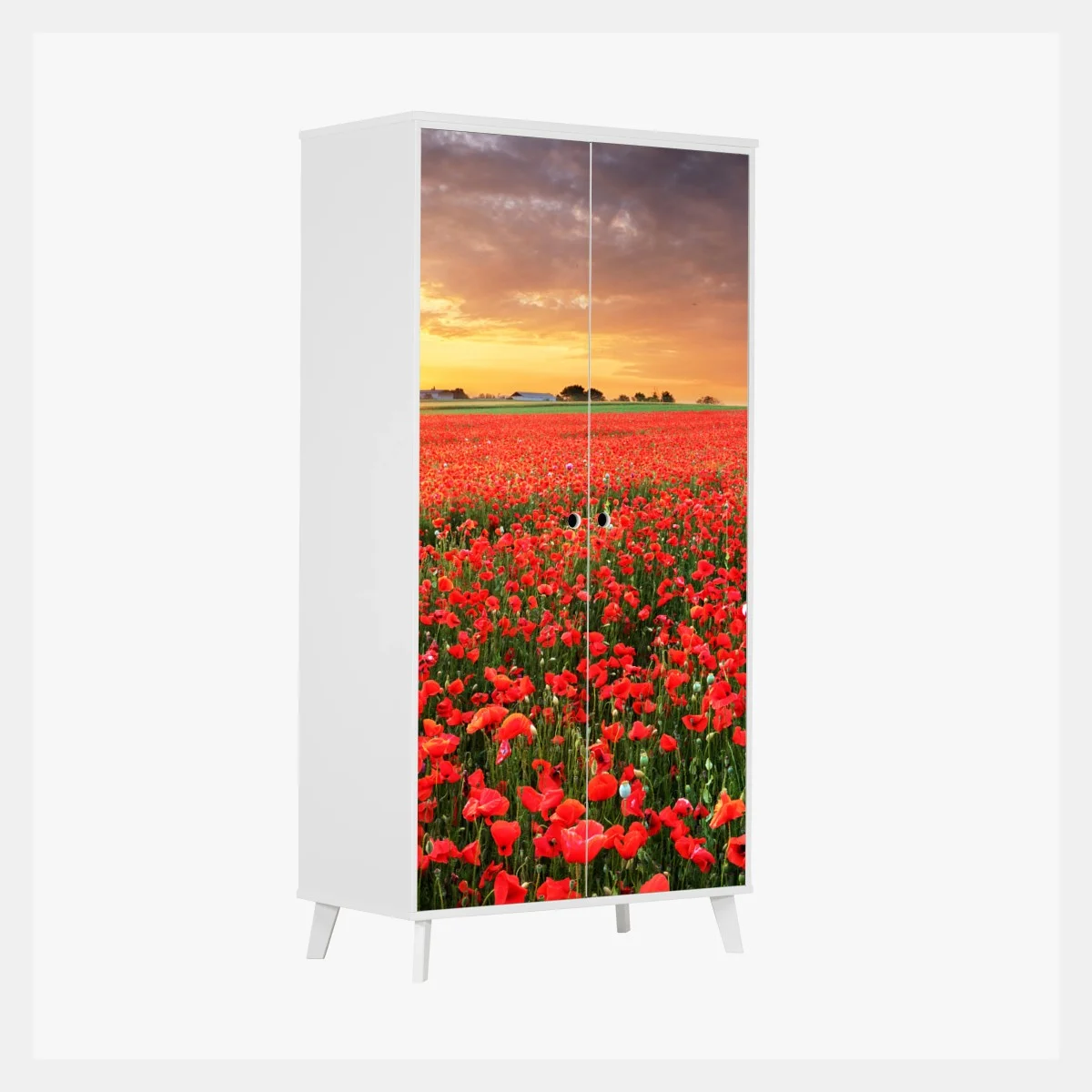 Sticker pour armoire mer de coquelicots au coucher du soleil – Wallnifity® Sticker pour armoire mer de coquelicots au coucher du soleil – Wallnifity®