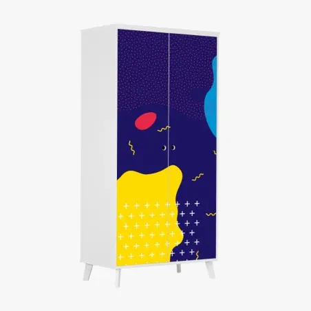 Sticker pour armoire composition abstraite pop art colorée – Wallnifity®