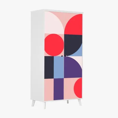 Sticker pour armoire composition géométrique colorée – Wallnifity®